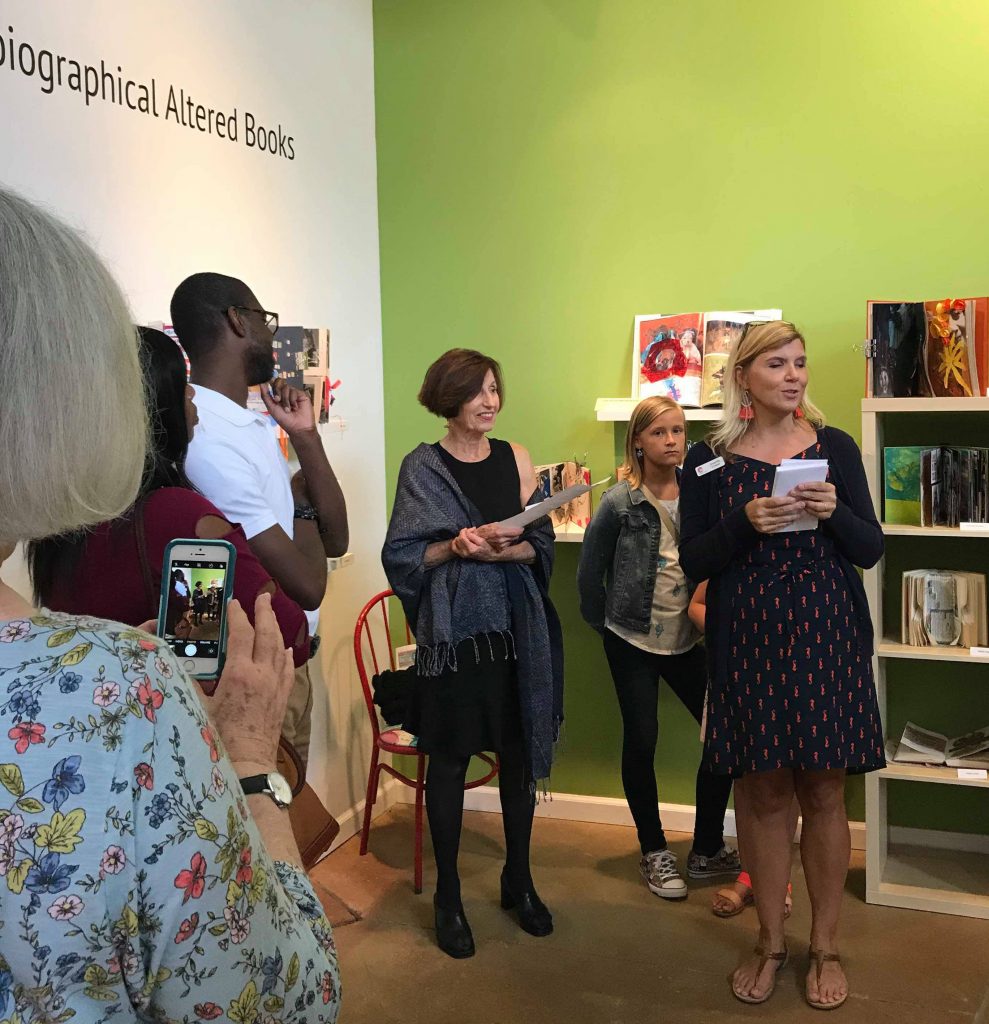 The award ceremony at the opening if the Autobiographical Altered Book Exhibition. Photo: Natalie Velez