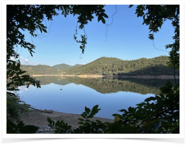 View from our house by the lakenear Ferreira do Zêzere